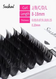 Seashine Volume Natural Eyelash Extension Classic Eyelashes Individual Eyelashes Makeup Tool Korea Fiber 1 Trays CCurl 8-15mm8933524