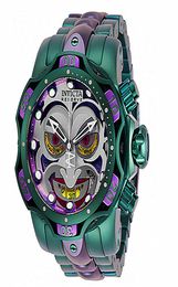 Model 26790 Men DC joker Comics Quartz Diving Watch with Stainless Steel Silicone Aluminium Strap Black Purple Green2858500