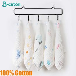Towels Robes 5 pieces of baby cotton bath towels 6-layer Gauze Face Washcloth Squares hand wipe newborn bath feeding childrens towelL2404