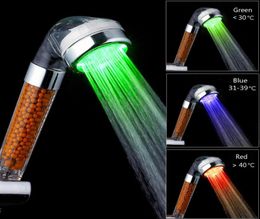 Bathroom 37Colors Changes Led High Pressure Water Saving Rainfall Anion Temperature Control Spa Shower Head8195737