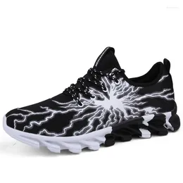 Running Shoes Men Sneakers Lace Up Jogging Lightweight Footwear Black Original Sell Sport Trainers