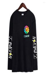 Men039s T Shirts J BALVIN Crew Neck Men Women Shirt Long Sleeve Tshirts Unisex Casual Harajuku Streetshirt Sun Flower Boy Girl 9365358