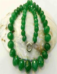 1018mm Natural Emerald Faceted Gems Roundel Beads Necklace 185quot5693989