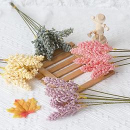 Decorative Flowers 5pcs Plastic Artificial Reed Fake Millet Pastoral Style Home Decoration Wedding Pography Supplies