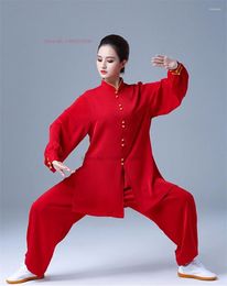 Ethnic Clothing 2024 Traditional Chinese Tai Chi Wushu Uniform Kungfu Exercise Training Practise Martial Arts Set Wing Chun Taiji Tops Pants