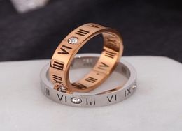 Titanium Steel Wedding Band Ring Roman Numerals Gold Silver Cool Punk Rings for Men Women Fashion Jewellery S2806881100