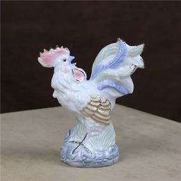 Porcelain Wealth Chicken Miniature Ceramic Gold Coin Chick Figurine Desk Mascot Decor Handicraft Ornament Year of Birth Present 240430