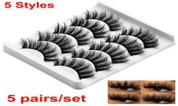 5 Pairs 3d Mink eyelash False Eyelashes Set Dramatic Soft Natural Thick 3d mink Hair Fake Eyelash Extension fake Eyelashes 3544867