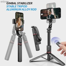 Selfie-Monopoden 3-Achsen Selfie-Stick Handheld Universal Joint Bluetooth Stabilisator mit Stativfalten Universal Joint für Samsung iPhone Smartphones WX geeignet