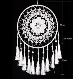 Room Crafts White Dream Catcher Handmade Hanging wall Ornament home Decoration Craft Big Circle Dreamcatcher6521845