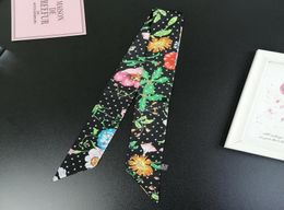 2021 KoreanStyle Small Silk Scarf Women039s Spring Autumn Narrow Fashion Long Strip Arm Bag Ribbon Neckerchief Small Ribbon8064314