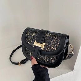 Bag Women's Designer Luxury Sequin Stitching Handbag 2024 Fashion High Quality Pu Leather Women Handbags Shoulder Messenger