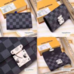 Bags N57800 Leather Wallet Buckle Clutch Wallets Purse Mini Clutches Exotics Chain Belt Es