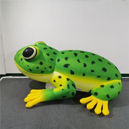 6m long (20ft) Green Inflatable Frog With Strip For Advertising Inflatables Ballloon Park Stage Decoration