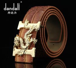 2017 Belt Men PU Leather Strap Male Belts For Men High Quality Leisure Smooth Crocodile Pattern Golden 1096925