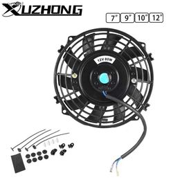 Electric Fans Universal 7/9/10/12 inch 12V 80W 2100RPM Automotive Air Conditioning Electronic Cooling Fan Blade Electric WX2863