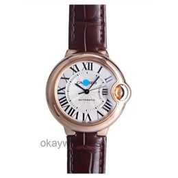 Unisex Dials Automatic Working Watches Carter Middle aged New Blue Balloon Rose Gold Mechanical Womens Watch W6920069