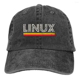 Ball Caps Pure Colour Cowboy Hats Retro Women's Hat Sun Visor Baseball Linux Operating System Peaked Trucker Dad