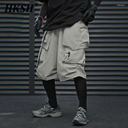 Men's Shorts HKSH Heavy Industry Spring Summer Workwear Dark Tide Loose Casual Pocket Thin Fashion Knee-length Capris HK0888