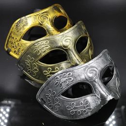 Retro Halloween Mask Antique Silver Gold Half Face For Women Men Carnival Dress Masque Ball Costume Party Props Cosplay 240430