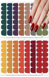 1Pcs Solid Color Nail Stickers Full Paste Tips Innocence Age Series Design Simple Waterproof Nail Polish Sticker Art Decorations8957921