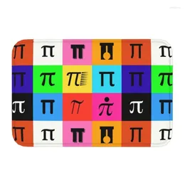 Carpets Personalised Colorblock Happy Pi Day Doormat Mat Anti-Slip Math Geek Nerd Kitchen Bath Garden Rug Carpet 40 60cm