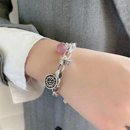 Link Bracelets WEIYUE 925 Sterling Silver Strawberry Crystal Bracelet Women's Retro Ring Watch Creative Jewellery Party Girlfriend Gift