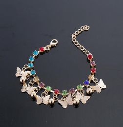 Kleeder Cute Children Beautiful Butterfly Charm Bracelet For Girls Kids Hand Chain Colourful Friend Women039s Beach Bracele1077087