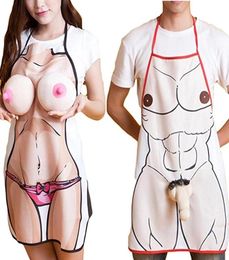 Funny Sexy 3D Breast Printed Apron Sexy Kitchen Cooking Delantal Party Avental Fancy Dress Tablier Cuisine For Lover Gift 2010072077543