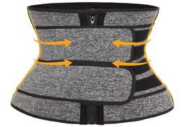 Premium Neoprene Waist Trainer Slimming Belt Body Shaper Bands Double Straps Cincher Corset Fitness Sauna Sweat Belt Girdle Shapew6273168