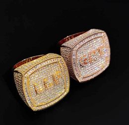 Unisex Fashion Men Women Gold Plated Full CZ DIY Custom Letters Rings Nice Gift for Friend1976416