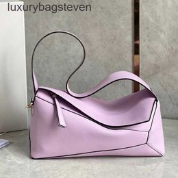 Loeiwe High end Designer bags for women puzle series Geometric Bag Leather Geometric Bag Hobo Underarm Bag Single Shoulder Bag for Women 1:1 with real logo,box
