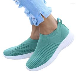 Casual Shoes Hiking Women's Knitted Socks Sports Spring And Summer Slip-on Flat Plus Size