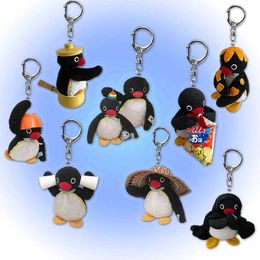 Keychains Lanyards Cartoon Cute Baby Penguin Keychain Bag Pendant Gift Micro Landscape Decoration Jewellery Wholesale Q240429