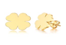 Stud FourLeaf Clover Accessories Ear Studs Stainless Steel NonFading Korean Style Creative Ladies Simple And Fresh Earring9085602
