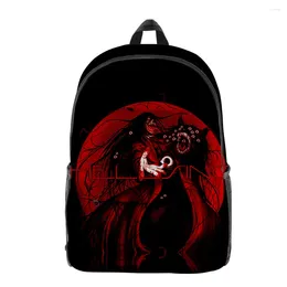 Backpack Cartoon Novelty Trendy Cool Hellsing Student Notebook Backpacks 3D Printed Oxford Waterproof Boys/Girls Travel Bags