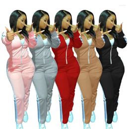 Women's Pants 2024 Solid Colour Tracksuit Sports Leisure Two Piece Sets Matching Joggers Lounge Wear Outfits For Women