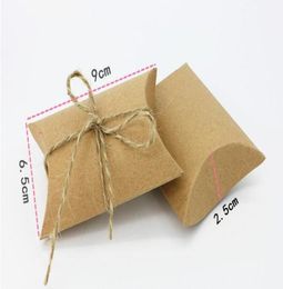 Fashion Cute Kraft Paper Pillow Gift Box Wedding Party Favor Gift Candy Boxes Paper Gift Bags1168204