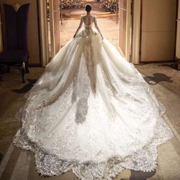 Sukienka vintage linia ślub ślubna szyja kryształy z koralikami pociągiem ślubne sukienki ślubne koronkowe gorszę