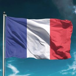 French Flag Waterproof National Handheld Banner Flying Outdoor Decoration Garden Decoration Wall Background National Cheers Support Joy 240425
