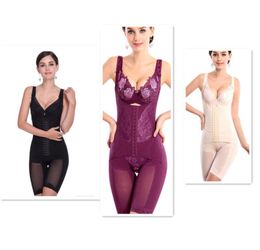 epack m4xl women seamless full body shaper waist underbust cincher suit control firm tummy beige black purple drop7611786