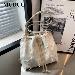 Evening Bags MUDUO 2024 High Quality Cloth Shoulder Bag Large Capacity Crossbody Harajuku Messenger Girls School Handbags Women