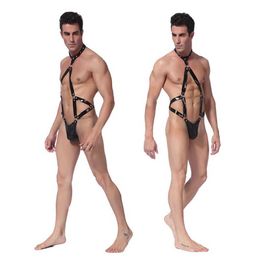 Set and Bdsm Adult Mens Underwear Maid Game Role Playing Clothing 18 Leather Dressing Q240429