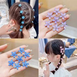 ヘアアクセサリーニューガールかわいいカラフルなヘアクリップ美しい花小さなヘアクリップチルドレンかわいいヘアクリップ漫画ファッションヘアアクセサリーギフトwx