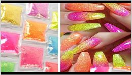 40Gbag Ultrathin Iridescent Nail Glitter Pigment Powder Holographic Acrylic Shinning Mermaid Paillette Sequins For Nails Decor Z6X6594147