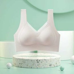Bras Tnage Seamles Sexy Breathable Mesh Underwear Wire-fr Padded With Side Bust Support Sports Beautiful Back Bra Y240426
