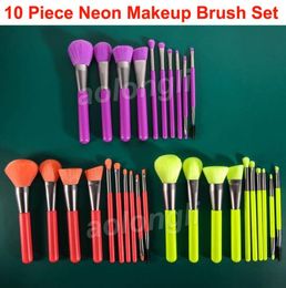 Docolor Makeup Brushes Set Neon Kabuki Brush Eye shadow Lip brushes Face Blender Foundation Powder Concealer Cosmetic Make Up Brus5962643