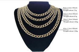 Mens Iced Out Chains Necklaces Fashion Hip Hop Necklace Jewellery Rose Gold Silver Miami Cuban Link Chains Necklace4455025