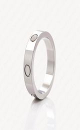 Titanium Steel Love 18k White Gold Plated Wedding Band Rings For Women Eternal Promise Engagement Ring Men Wholes Accessories 1300405