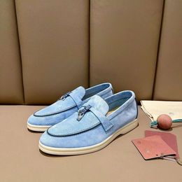 Women's shoes L Loafers British style slip-on single shoes with fringes pendant fringe slip-on flat suede lovers loafers Casual shoes for men and women
